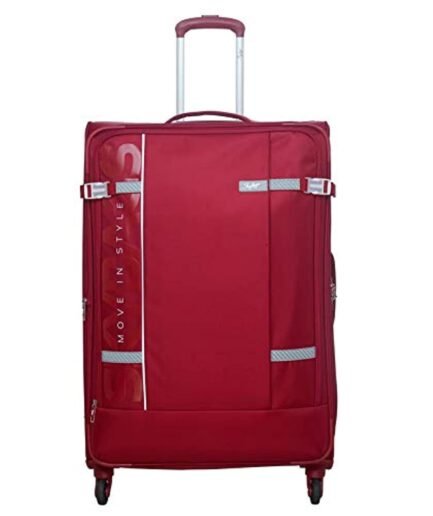 Buy Skybags Softsided 8-Wheel Hardside Trolley Bag | Anti-Theft Zipper | 3-Digit Lock | 5 Year Warranty (C.RED) at Smartbuy