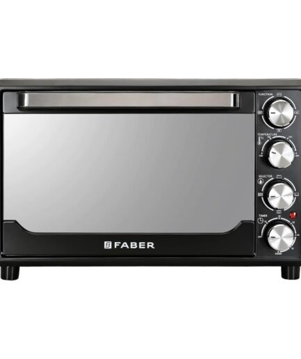 Buy Faber 34L Double Glazed 1600W OTG|Bake, Toast, Roast, Grill|6 Functions, Upper & Lower Heating, Rotisserie, 360° Convection,Crumb Tray, Double Glaze Glass|Bake Plate, Pizza Plate, Silicon Gloves|Black Online at Low Prices in India