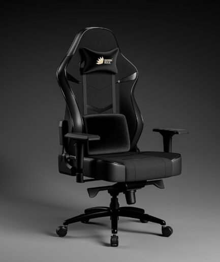Green Soul Monster Ultimate Series T | Multi-Functional Ergonomic Gaming & Office Chair| Premium Spandex & PU Leather Fabric | Adjustable Neck, Lumbar Pillow | 4D Adjustable Armrests (Full Black)