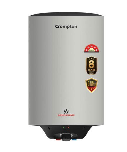 Buy Crompton Arno Prime 25L 5‑Star Storage Water Heater (Geyser) | Anti‑Scale Technology for Hard Water up to 2000 ppm | 8 Bar High‑Rise Pressure | 5‑Level Safety | Free Pipes | 8 Year Tank warranty Online at Low Prices in India