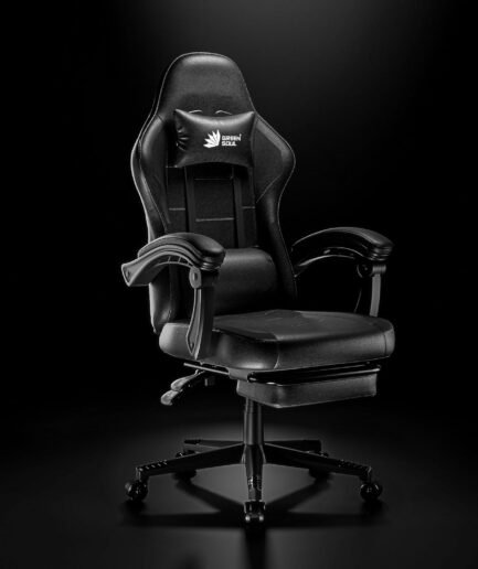 Green Soul Blade Ergonomic Gaming Chair | Leatherette | Multi-Functional Computer Chair | Integrated Massager | ErgoSync Armrest | Retractable Footrest | 1 Year Warranty (Black)