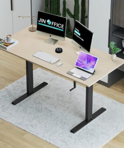 Jin Office Vertex Manual Height Adjustable Desk Table