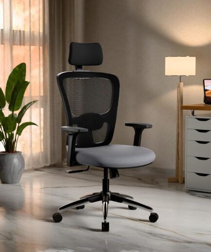 Green Soul Jupiter Superb | Ergonomic Mesh Office Chair for Work | 3 Year Warranty | Multi-Lock Synchro Tilt Recline Mechanism | 2D Armrest | Adjustable Lumbar | High Back | Grey